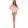 Livco Corsetti Fashion - Ensemble Persinne Pêche Corset + Culotte + Bas